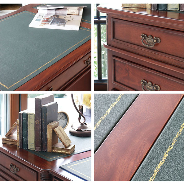 プレジデントデスク 180cm 社長デスク 輸入家具 ブラウン アンティーク