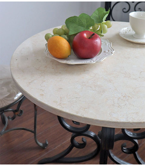アンティーク調 大理石使用 ラウンドテーブル 幅60cm｜Y-KAGU(輸入家具
