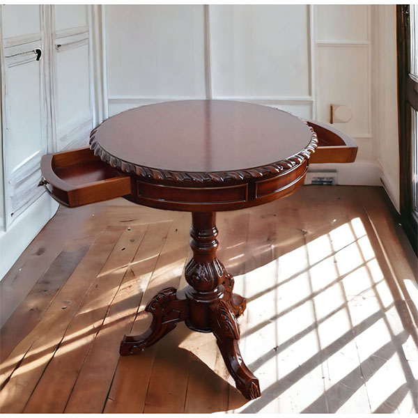 マホガニー材 ベネシア アンティーク調 コーヒーテーブル 幅60cm｜Y