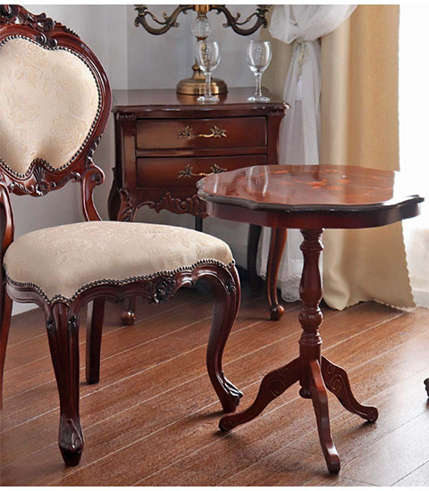 イタリア製 象嵌コーヒーテーブル（サイドテーブル） ブラウン｜Y-KAGU