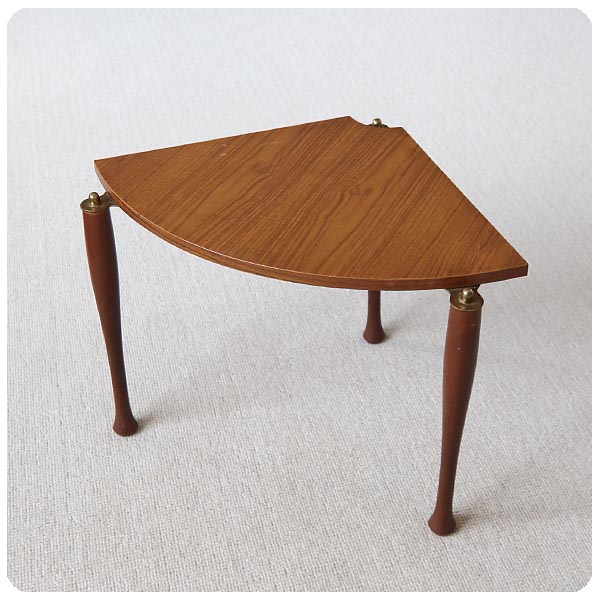 イギリス ヴィンテージ コーナーテーブル/飾り台/北欧スタイル家具