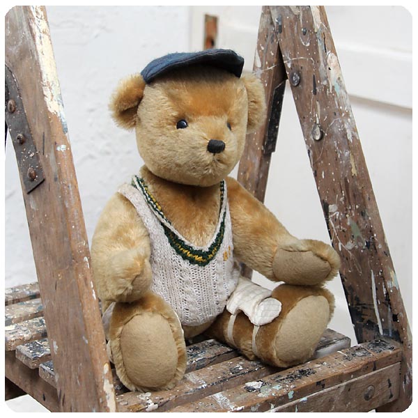 イギリス ヴィンテージ テディベア くまのぬいぐるみ 全長約38cm