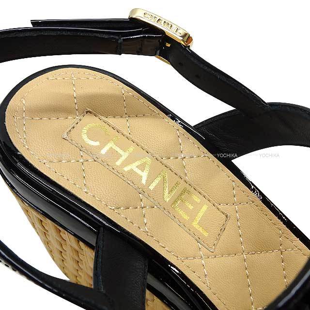 CHANEL シャネル サンダル ヒール ココマーク ウエッジソール アンクル
