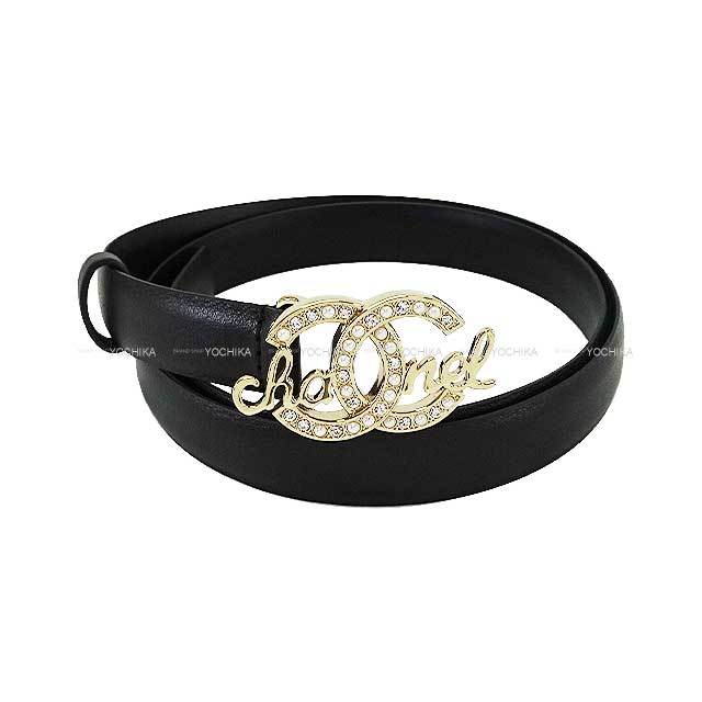 CHANEL シャネル ベルト ココマーク ロゴ ラインストーン パール 75/30