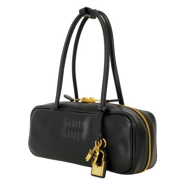 Miu Miu ミュウミュウ ハンドバッグ ボーレザー スモール 黒 (ブラック