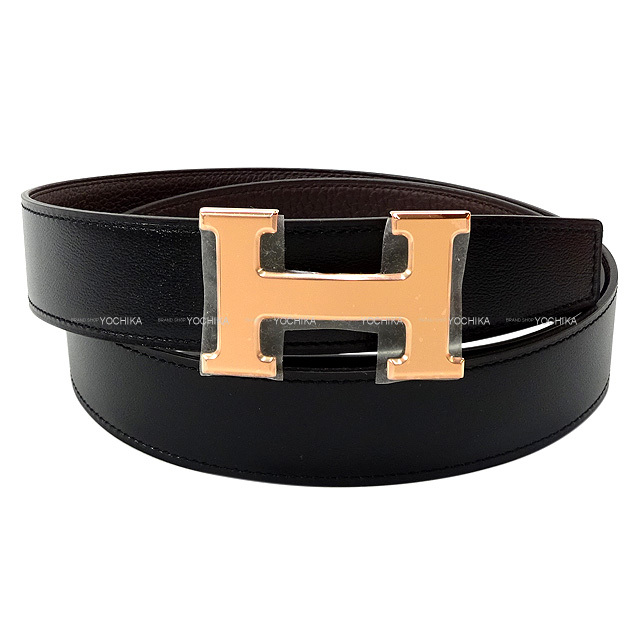 HERMES エルメス ベルト コンスタンス32 Hベルト リバーシブル 黒