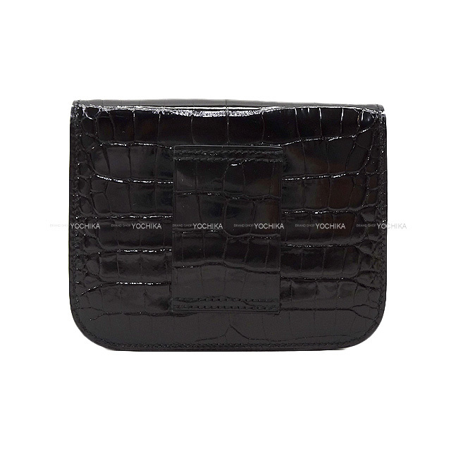 HERMES エルメス 二つ折り財布 コンスタンス スリム 黒 (ブラック