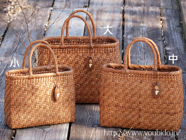 送料無料】山葡萄バッグ（小/削皮） W28xH20xD9cm | かごバッグ 通販