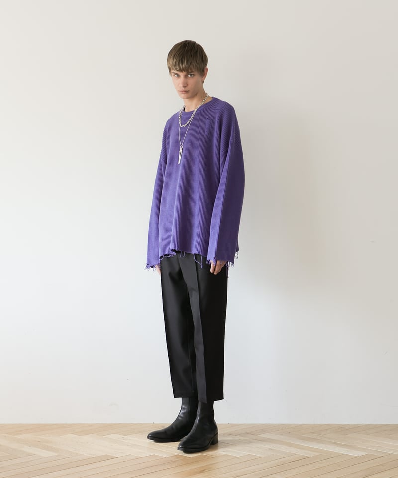 MB STANDARD ローゲージダメージニット | MB -there is a reaso