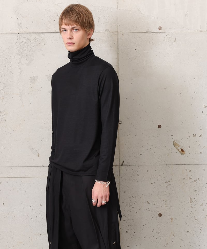 MBハイエンド尾州ウールニットタートルネックカットソー | MB -there