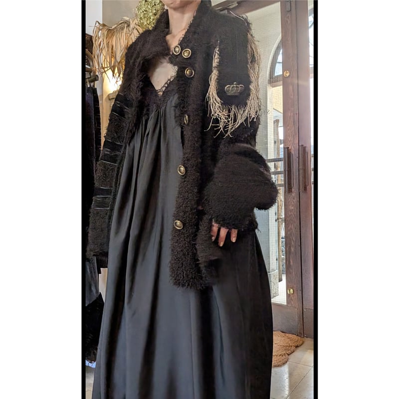 SHARE SPIRIT ・Alpaca Fur Knit・ミリタリーニットブルゾン | MEGA