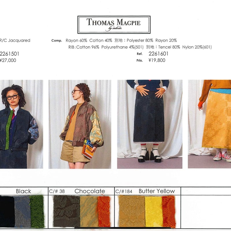 予約商品! 2026Spring Thomas magpie トーマスマグパイ2261501