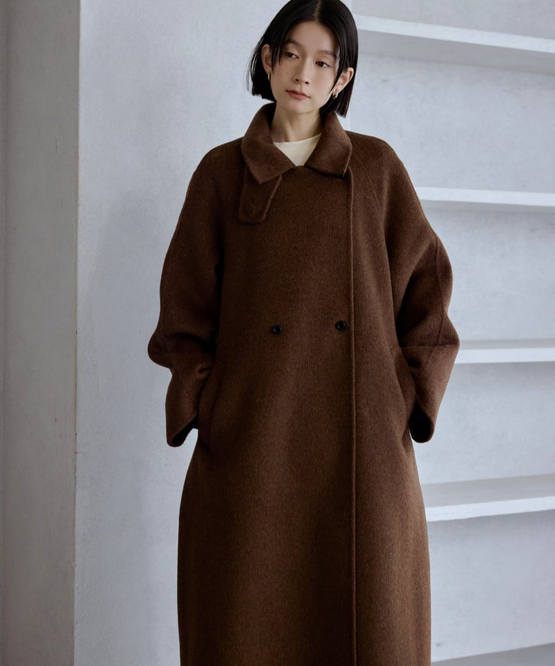 double face wool stand collar coat/2color | F A