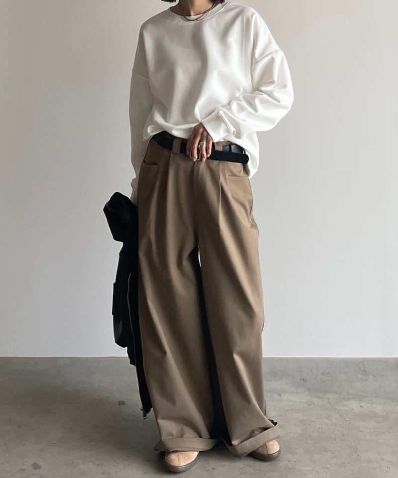 wide chino slacks/3size/3color | F A S H I R U