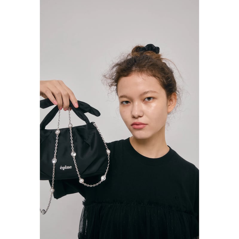 épine ribbon Pearl & Bijou chain bag（2color） |