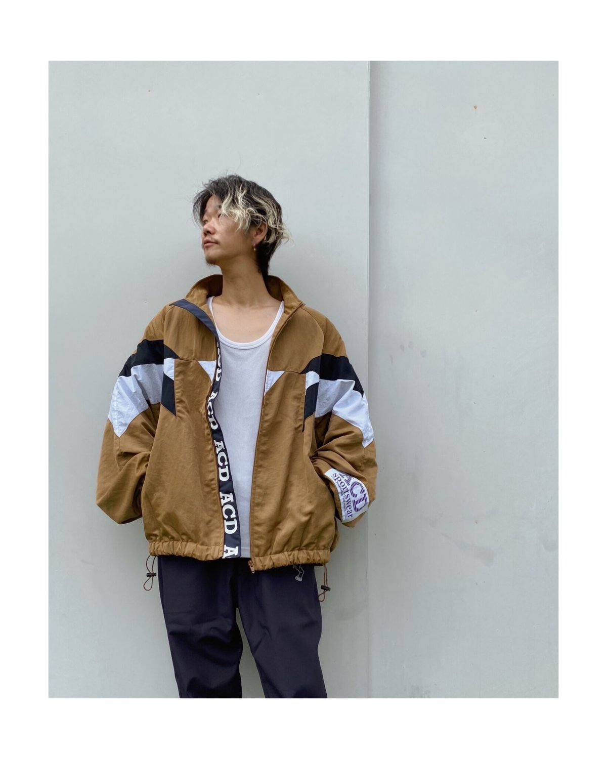 BLACK WEIRDOS「Nylon Track JKT(Motocross)」brown.