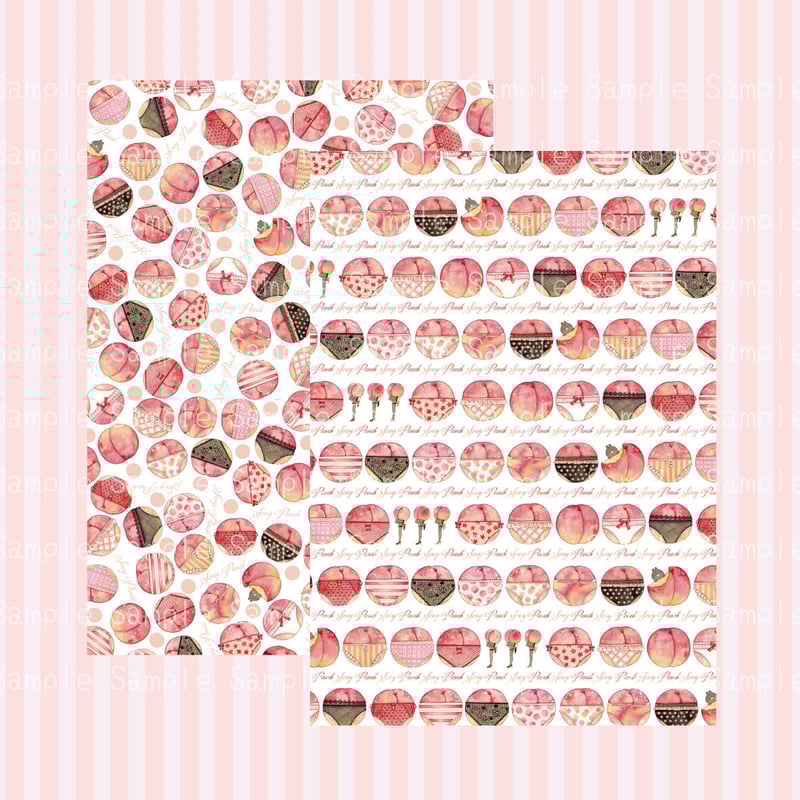 Sexy Pearch☆A4デザインペーパー | Atelier PONTA