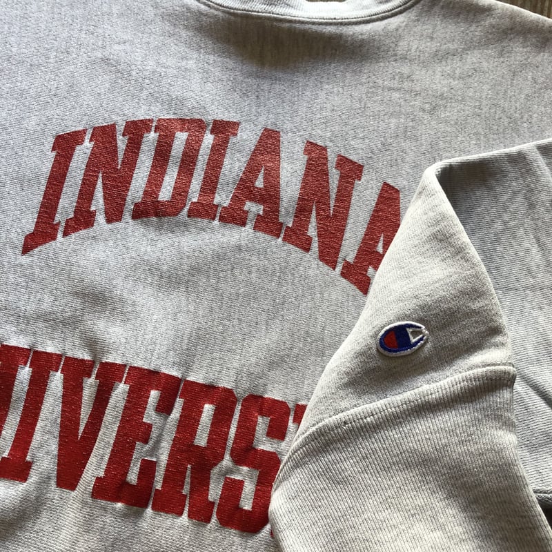 80'sUSA製INDIANA UNIVERSITYチャンピオンリバースウィーブ L | CU