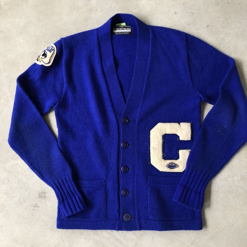 70's ビンテージレタードカーディガン | CUSTOM FEVER