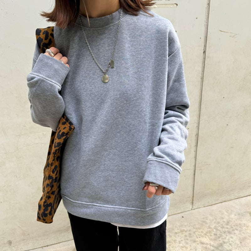 シンプル裏起毛スウェット(グレー/2size) | COPINE