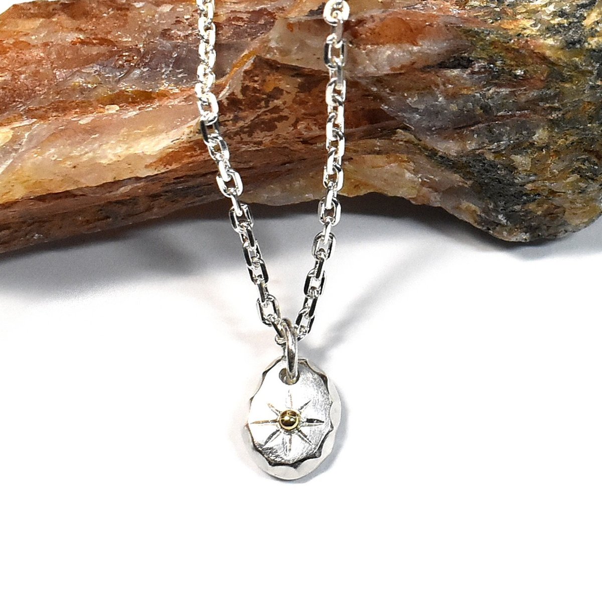 K18 太陽 シルバー ペンダントトップ 一点物 No-02 | シルバー