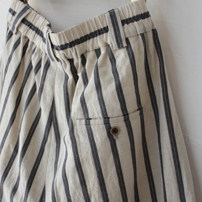 再入荷** atelier naruse アトリエナルセ コットンリネンストライプ