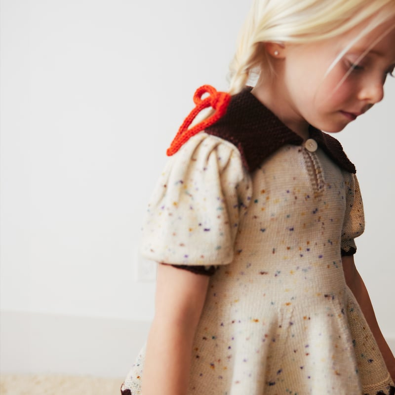 Misha & Puff / Crochet Trim Puff Top - Iris Con