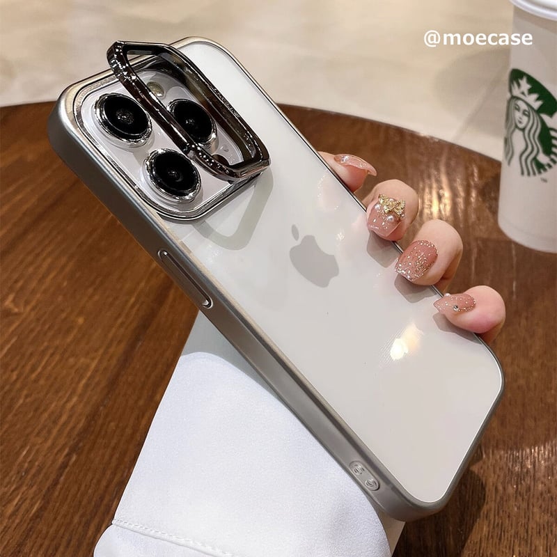 レンズカバースタンド一体型 iPhone16Pro/15ProMaxケース iPhone14p