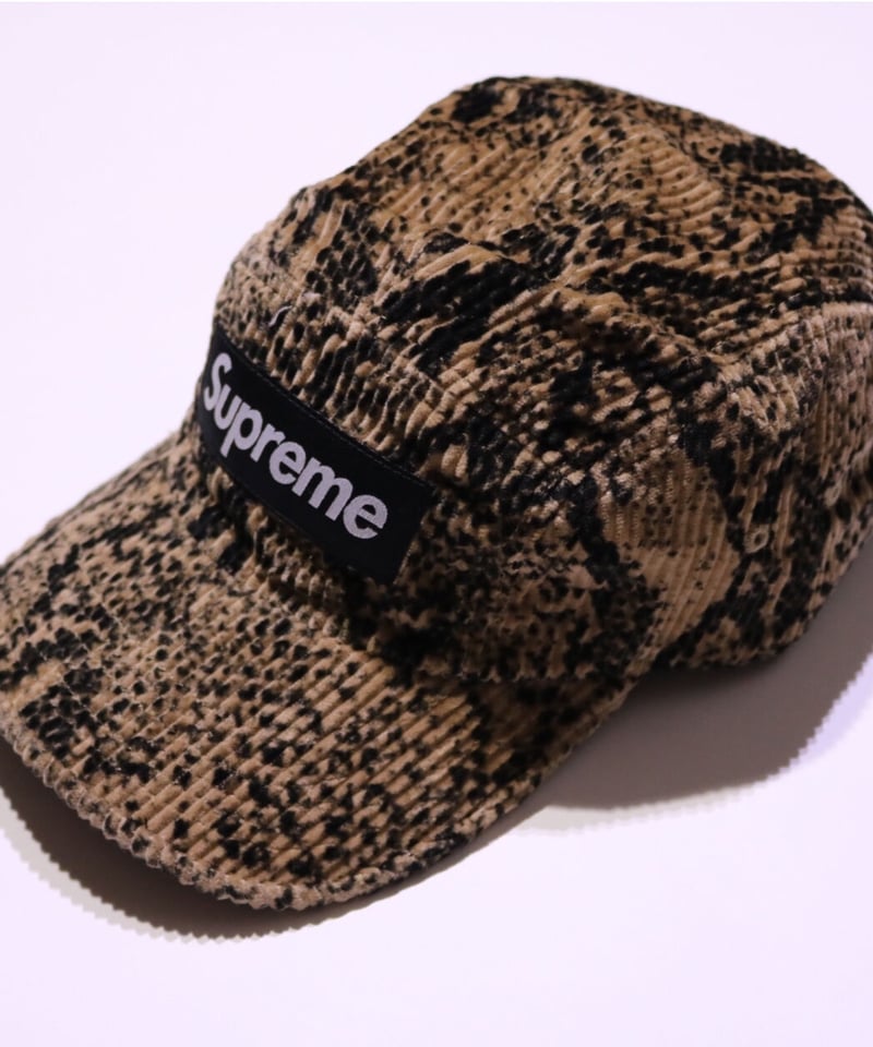 SUPREME SNAKE SKIN CORDUROY CAMP CAP Tan | NEO
