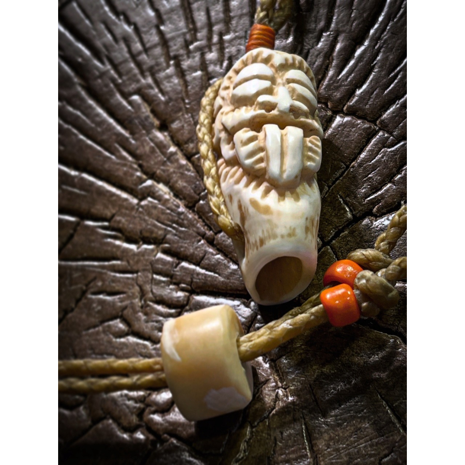 ボーンカービング鯨歯TIKI WL-367 | Ocean's Bone Carvings