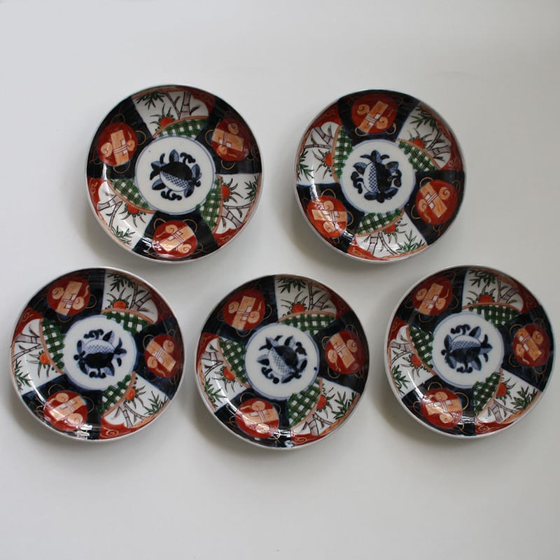 T-01 古伊万里 KOIMARI 柘榴文 色絵 手塩皿 5枚セット | imarimaru