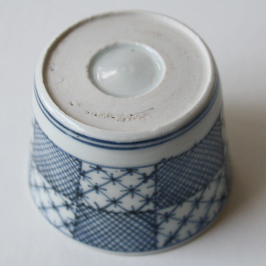 189 古伊万里 KOIMARI 斜格子 市松文 蕎麦猪口 | imarimaru