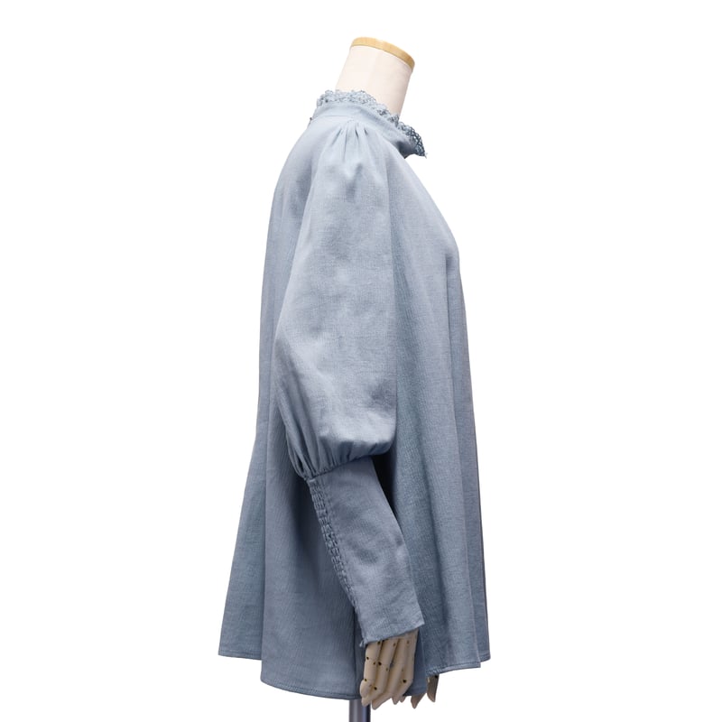 Sheglit○睡蓮のフレアブラウス ホワイト○シェグリット 睡蓮のフレア