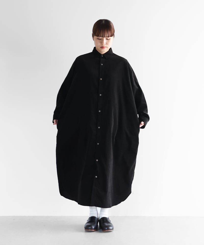 HUIS | ［ほぼ日コラボ］みじんコールロングシャツ（ブラック）【ユニ