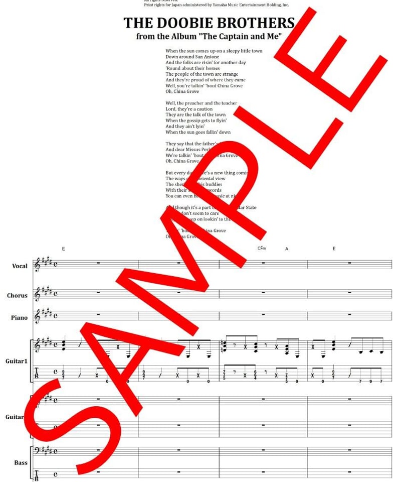 ドゥービー・ブラザーズ(THE DOOBIE BROTHERS)/ チャイナ・グローブ(CHI