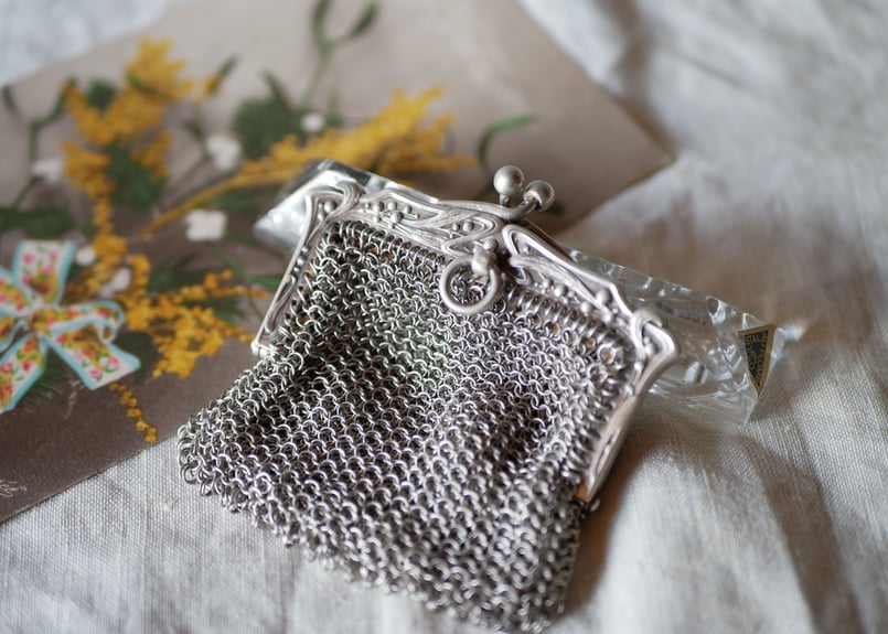 ミモザ シャトレーン コインパース メッシュパース フランス