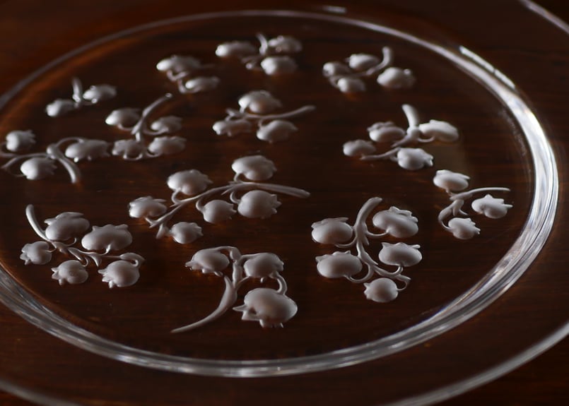 すずらん ころころ☆ラリック フランス ビンテージ 21㎝皿 muguet B