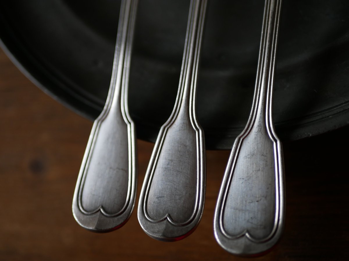 モノグラム入り デザートフォーク CHRISTOFLE クリストフル シルバー