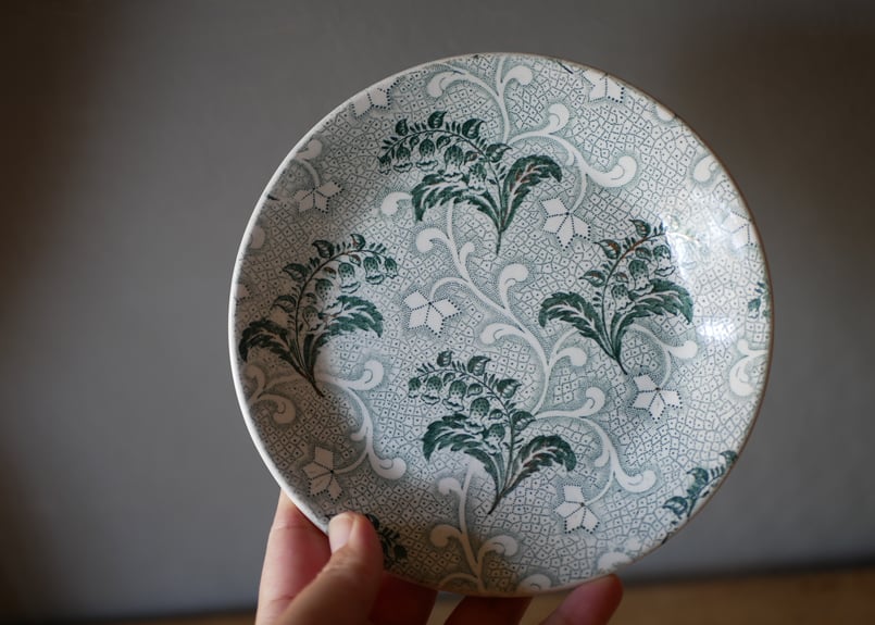 クレイユモントロー 鈴蘭 プレート ソーサー フランスアンティーク