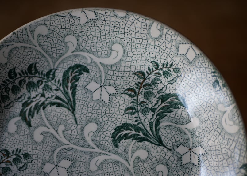 クレイユモントロー 鈴蘭 プレート ソーサー フランスアンティーク