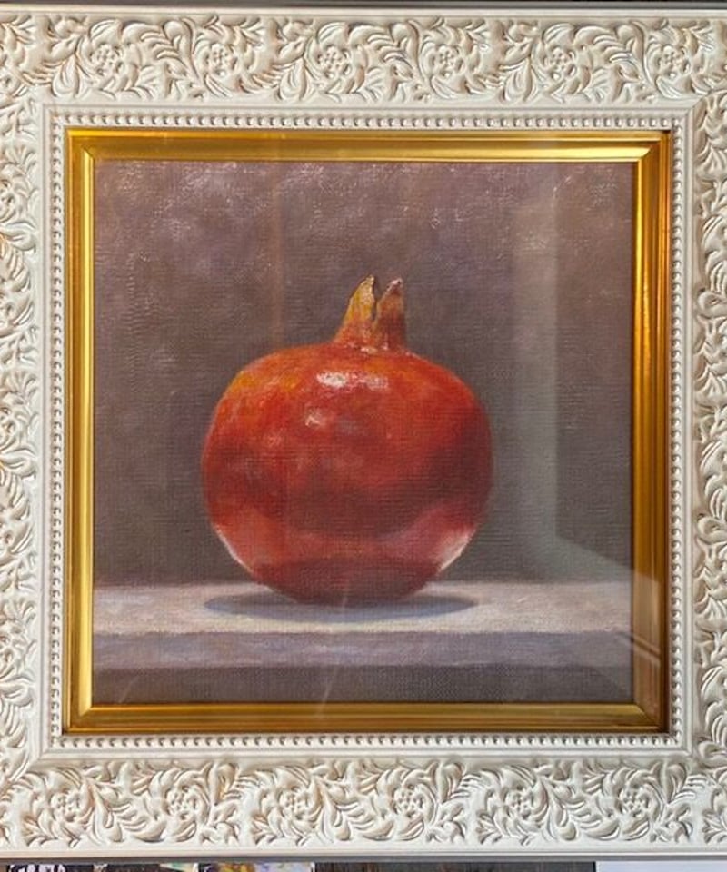 油絵 菅家令子 絵 絵画 インテリア uF6-030114 静物 かぼちゃ｜絵画 絵