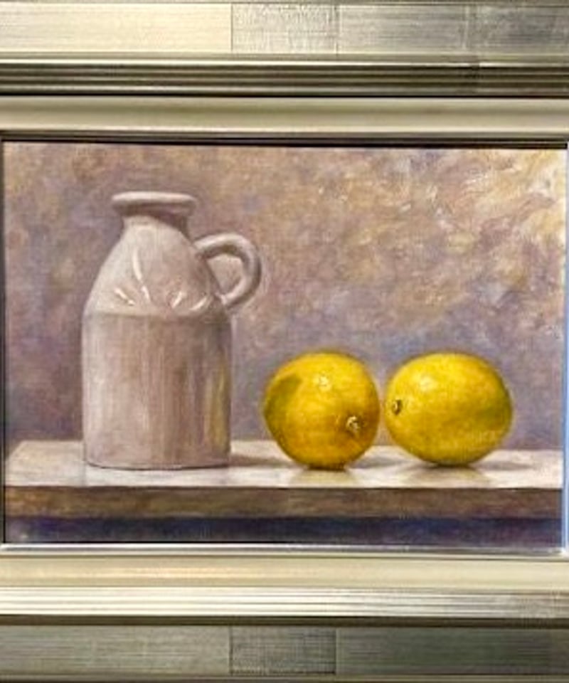 檸檬とポット 油彩 森田和昌 | nuancebeans
