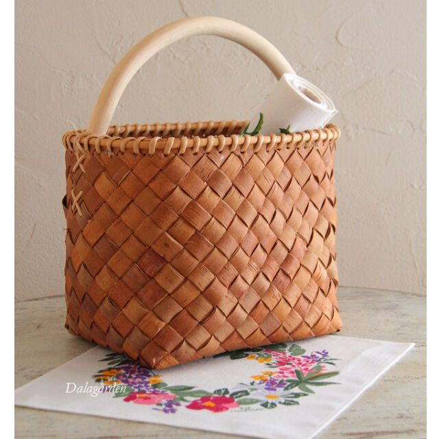 RU-14 白樺ハンドルつき かごバッグ | ダーラナガーデン