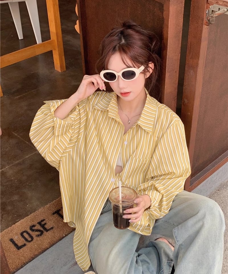 予約販売】オーバーサイズストライプシャツ | KISHIKA