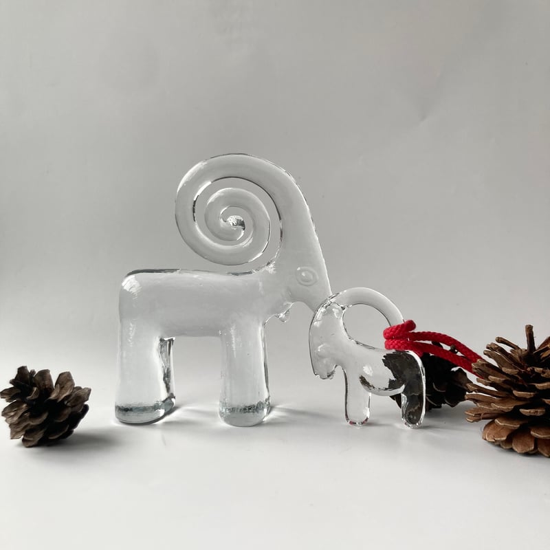 Kosta Boda社/ ヤギ オーナメント / Bertil Vallien（ヴァーティル