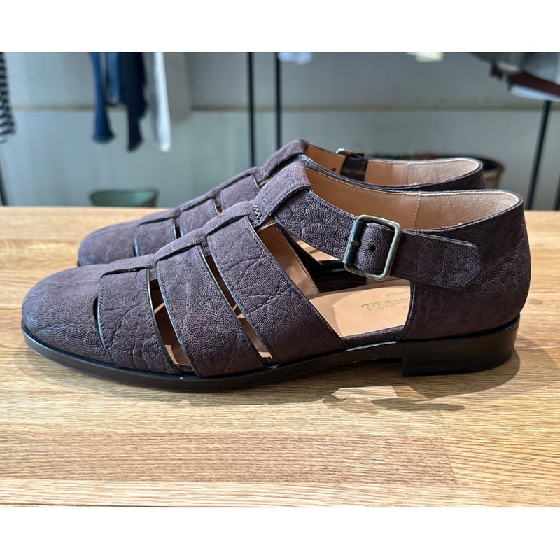 フラテッリ ジャコメッティ エレファントレザー グルカサンダル サイズ