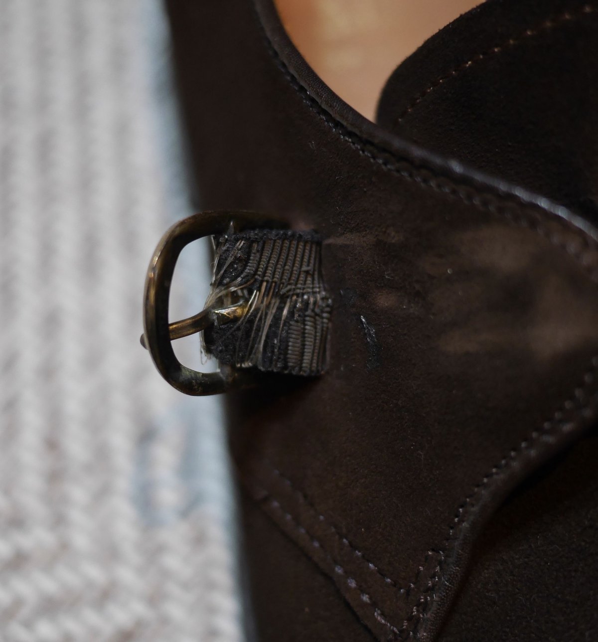 オールデン スエード シングルモンクストッラップ | Bon Vieux