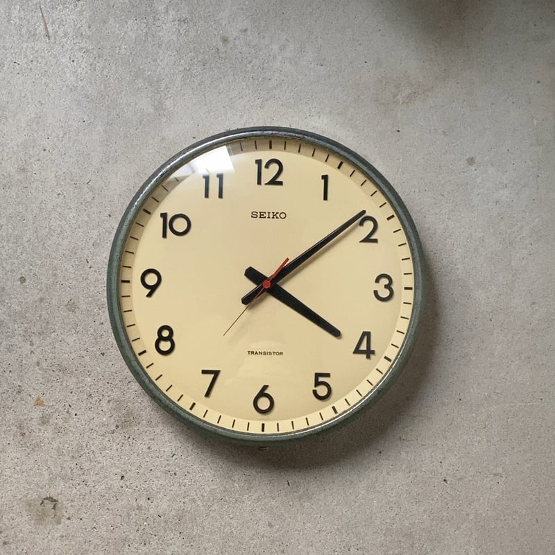 SEIKO セイコー 70s 学校時計 3針 赤針 トランジスター 昭和期 1970