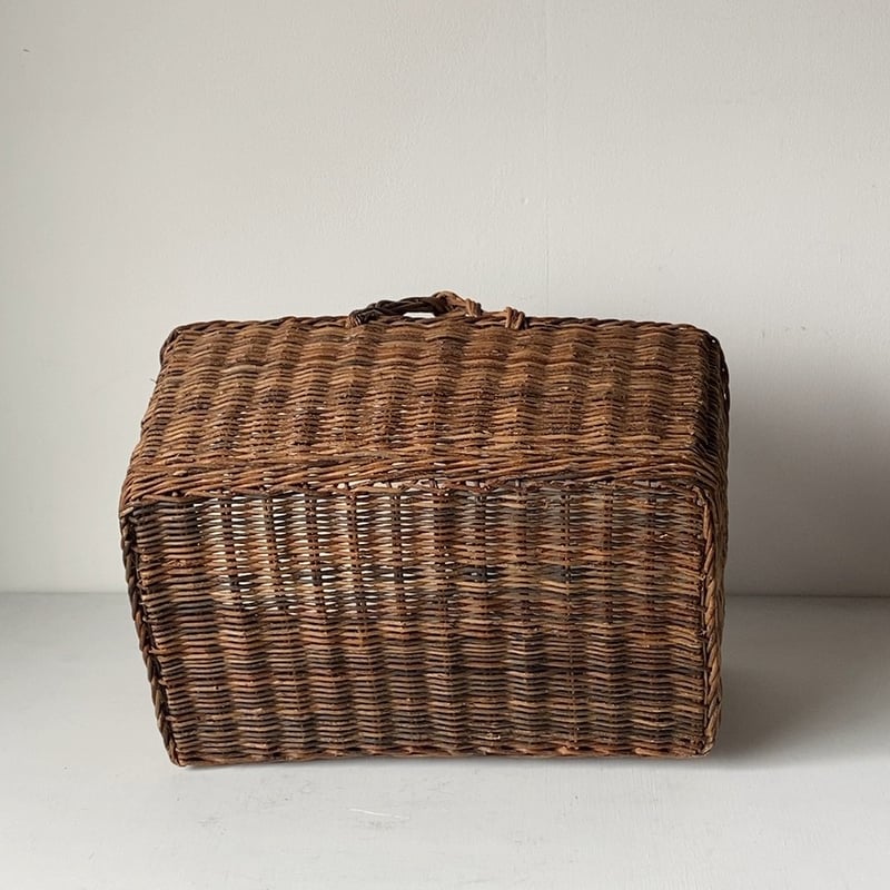 古いアケビの市場籠 made in 青森 日本製 ワンハンドルバスケット