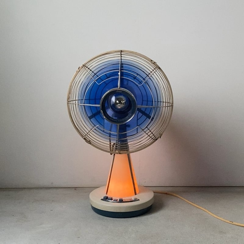 Toshiba 東芝 東京芝浦電気 ヴィンテージ扇風機 ランプ付き 一体型